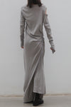 Marc Le Bihan One-shoulder cotton dress 2853 series France MLB-2853 E23-JN mastic 2853 E23